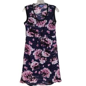 Simply Vera Wang Floral Dress with Tie Waist Size S